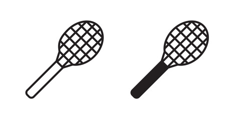 Tennis racket icons. Vector isolated elements concept