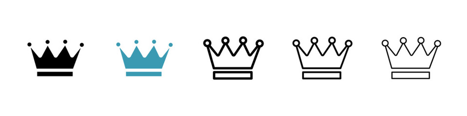 Crown vector icon logo or illustration