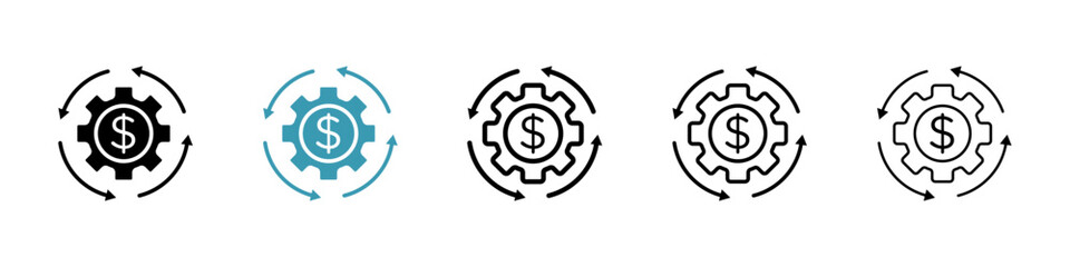 Costs optimization vector icon logo or illustration