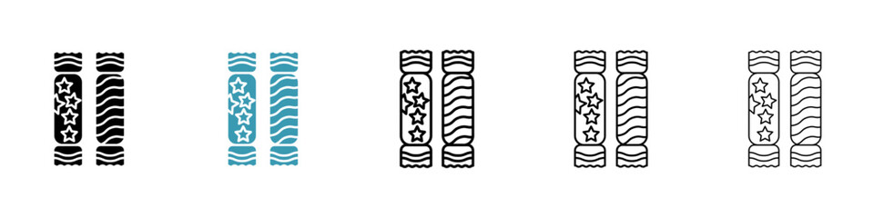 Christmas cracker vector icon logo or illustration