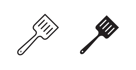 Spatula icons. Vector isolated elements concept