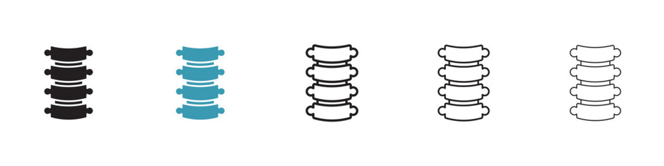 Body spine scan vector icon logo or illustration