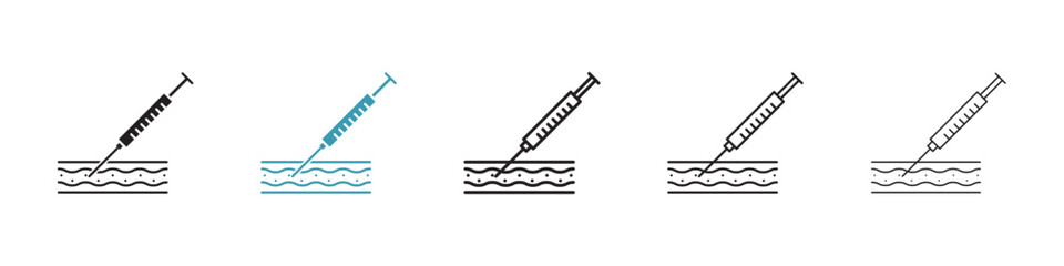 Botox injection vector icon logo or illustration