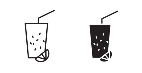 Smoothies icons. Vector isolated elements concept