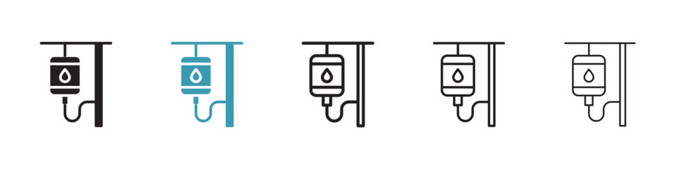 Blood transfusion vector icon logo or illustration