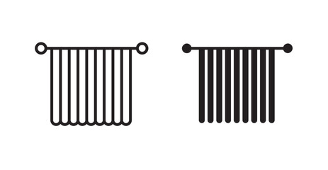 Shower curtain icons. Vector isolated elements concept