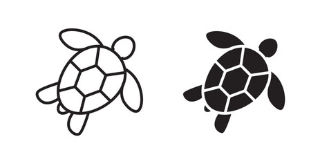 Obraz premium Sea turtle icons. Vector isolated elements concept