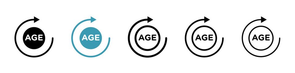 Age vector icon logo or illustration