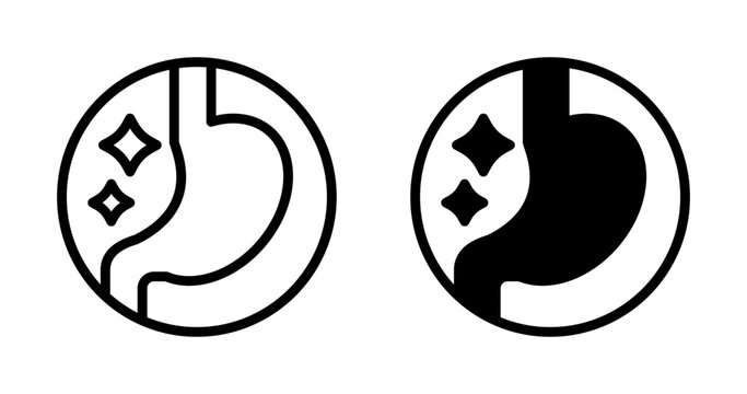 Aids nutrient absorption vector icon logo or illustration