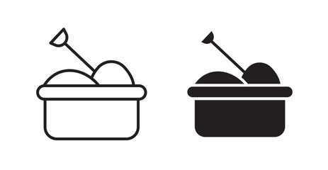 Sandbox icons. Vector isolated elements concept