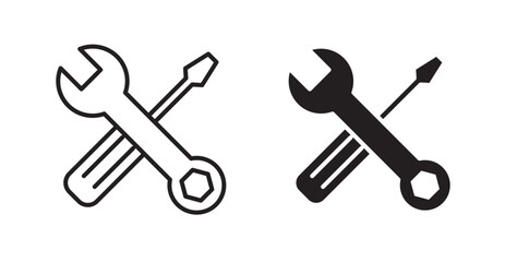 Repair tools icons. Vector isolated elements concept