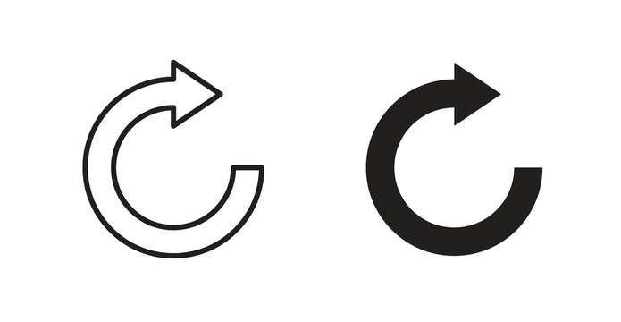 Refresh icons. Vector isolated elements concept