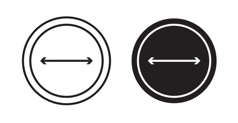 Radius icons. Vector isolated elements concept