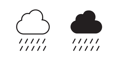 Raining icons. Vector isolated elements concept