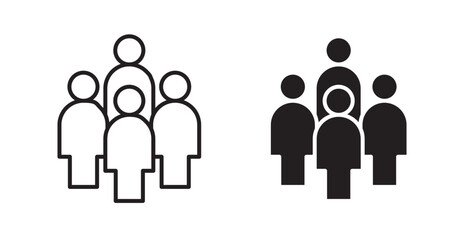 Population icons. Vector isolated elements concept