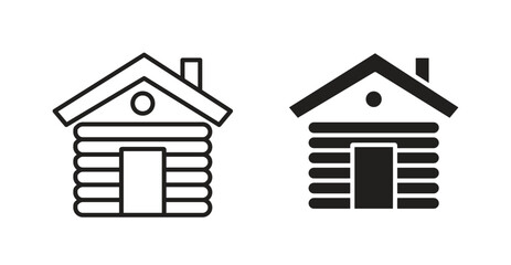 Lodge icons. Vector isolated elements concept