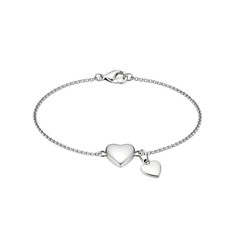 Fototapeta premium Double Heart Charm Bracelet: Elegant Design with Transparent Background