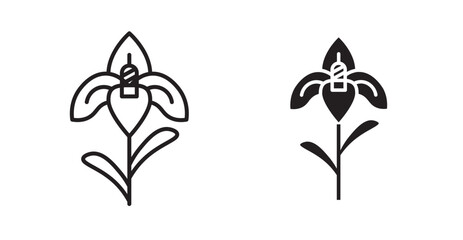 Iris icons. Vector isolated elements concept