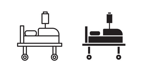 Obraz premium Hospitalized icons. Vector isolated elements concept