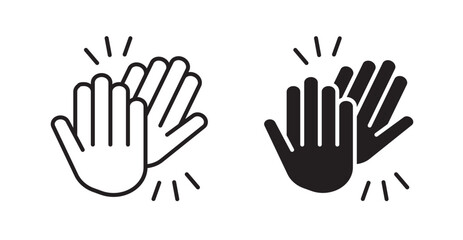 Obraz premium High Five icons. Vector isolated elements concept