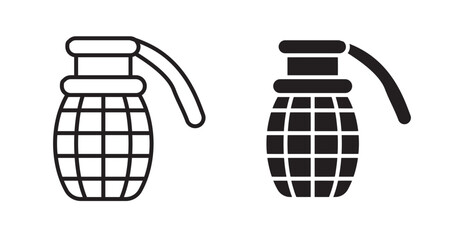 Granade icons. Vector isolated elements concept