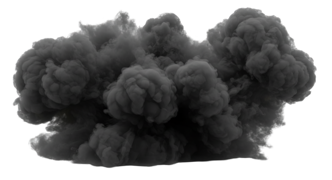 Eerie gray cloud formation against black backdrop