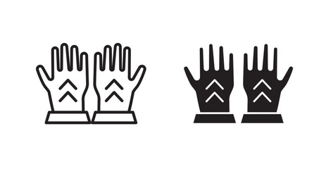 Gloves icons. Vector isolated elements concept