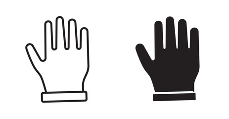Gloves icons. Vector isolated elements concept
