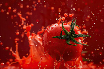Greeting card with bright holiday composition for happy celebrate la tomatina, abstract vivid composition consists of fictional unreal fantastic vision on background for diverse creative work