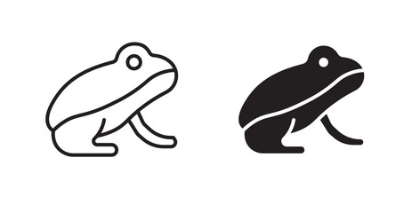 Frog icons. Vector isolated elements concept