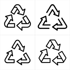 Obraz premium recycle icon set 