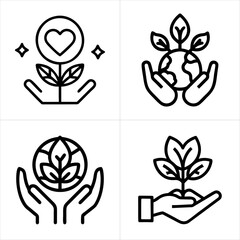 eco friendly icon set
