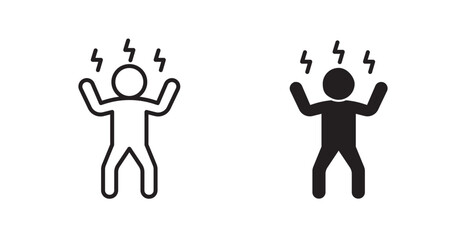 Energized human icons. Vector isolated elements concept