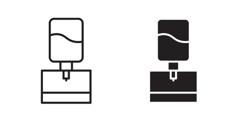 Dispenser icons. Vector isolated elements concept