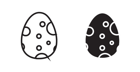 Dinosaur egg icons. Vector isolated elements concept