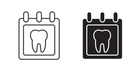 Dental appointment icons. Vector isolated elements concept