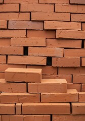 Obraz premium Red Brick Wall Texture Background Close Up