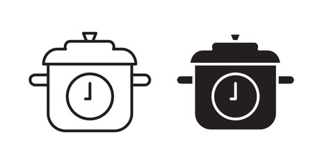Obraz premium Cooking time icons. Vector isolated elements concept
