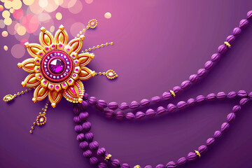 Greeting card with holiday composition for happy celebrate Raksha Bandhan, abstract vivid composition consists of fictional unreal fantastic vision on background for diverse creative work