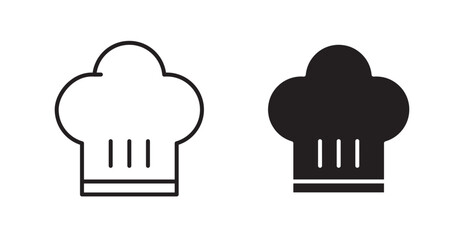 Chef hat icons. Vector isolated elements concept