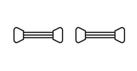 Chest expander icons. Vector isolated elements concept