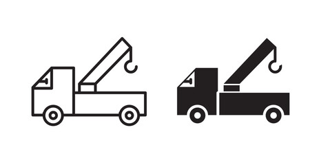 Car crane icons. Vector isolated elements concept