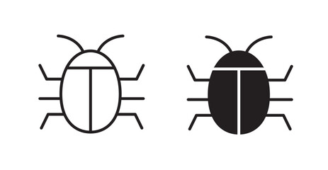 Bedbug icons. Vector isolated elements concept