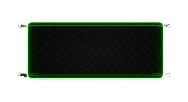 Glowing green border frame illuminates