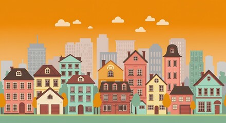 Golden Hour Skyline AI Generated