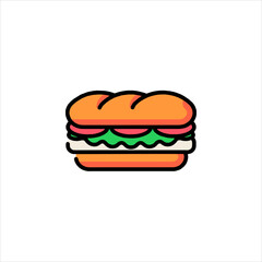 hamburger isolated on white