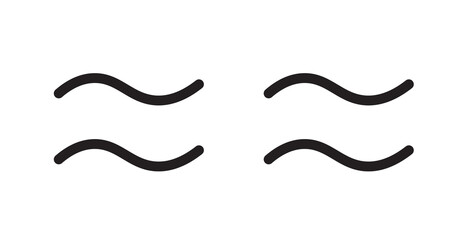 Approximately equal icons. Vector isolated elements concept