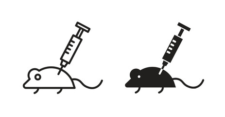 Animal testing icons. Vector isolated elements concept