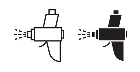 Airbrush icons. Vector isolated elements concept