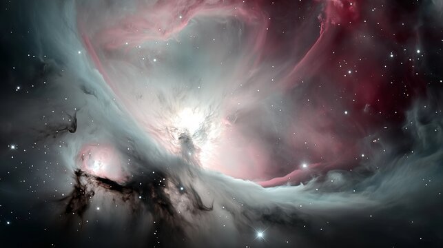 Inspire wonder! Detailed telescope view of the Orion Nebula. Perfect for educational content & science enthusiasts.